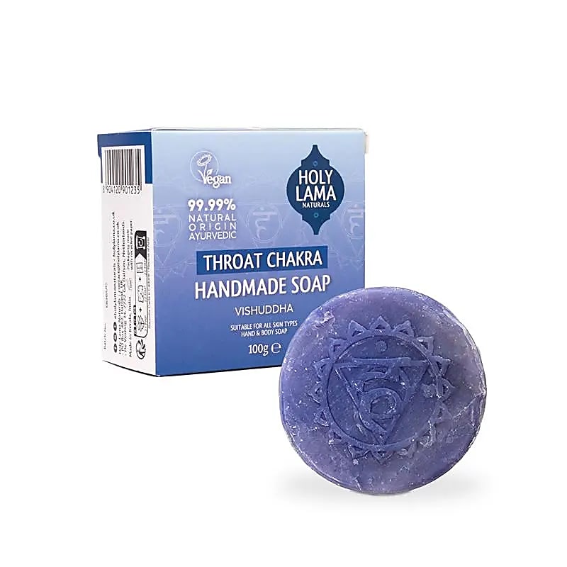 Holy lama Ayurvedisk chakra sæbe med Geranium & bergamot - hals chakra