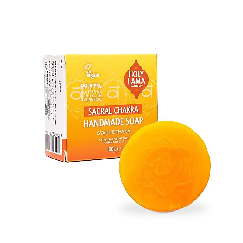 Holy lama Ayurvedisk chakra sæbe med Petitgrain & jasmin - sacral chakra