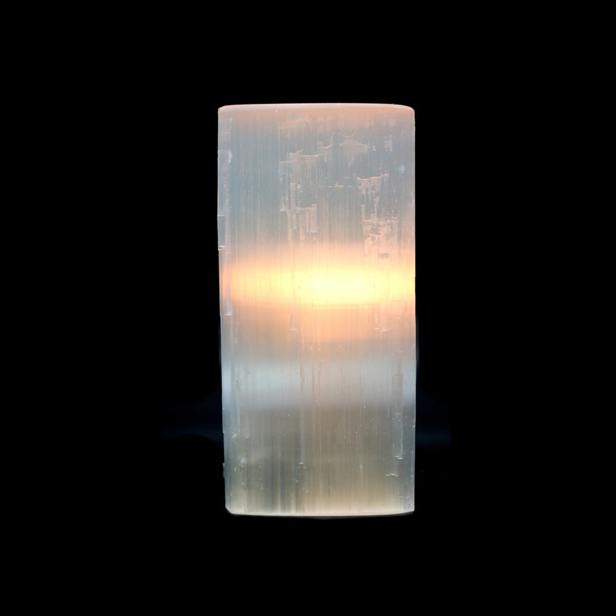 Krystallampe – Square Selenit med LED
