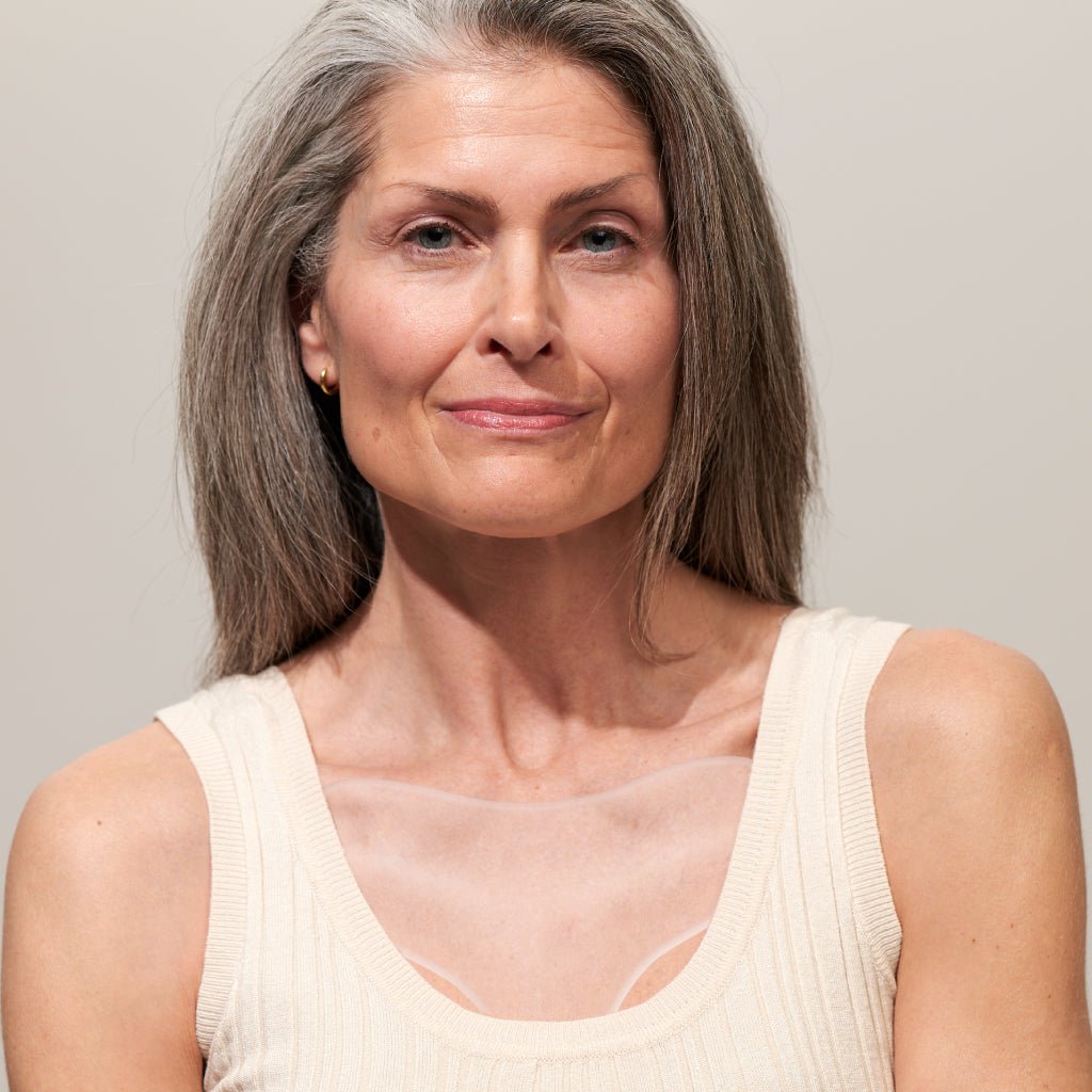 Apricot décolleté maske med ectoin - genanvendelig silikonemaske