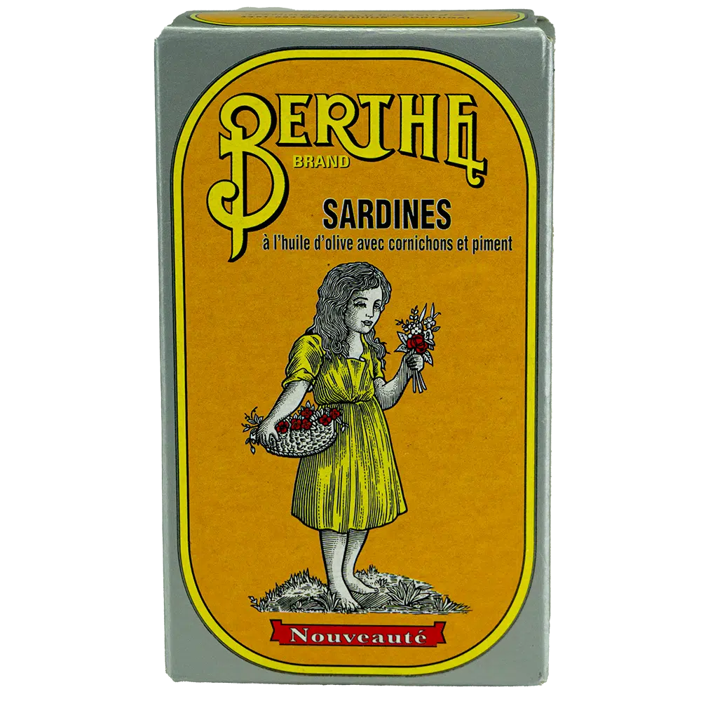 Berthe portugisiske sardiner i tre varianter – olivenolie, spicy piri-piri med pickles og tomatsauce med basilikum.