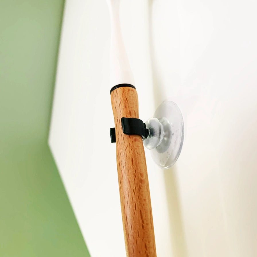 Chamarrel Clipsholder med sugekop | Fleksibel opbevaring til tandbørster & barberskraber