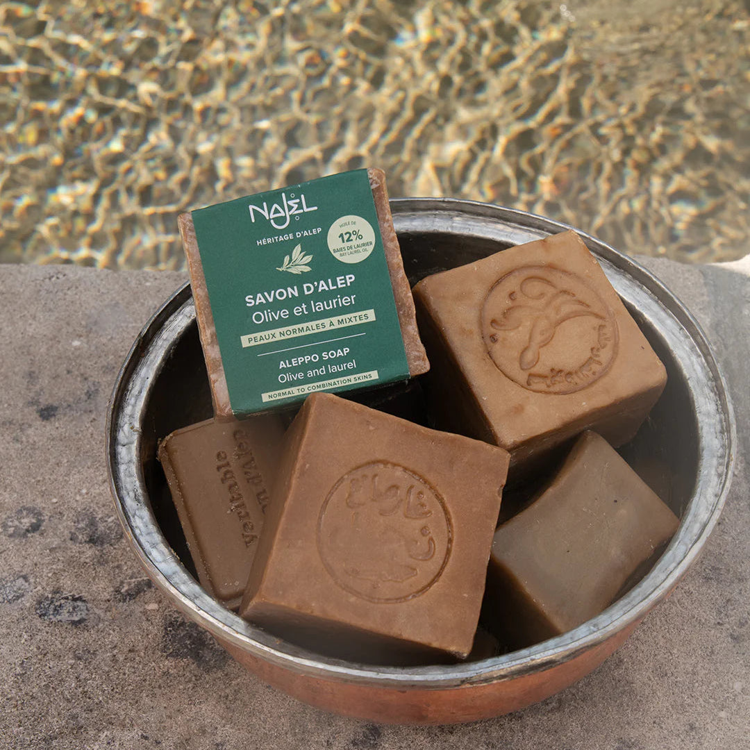 Traditionel Aleppo Sæbe med 12% laurbærolie – Autentisk, nærende og rensende