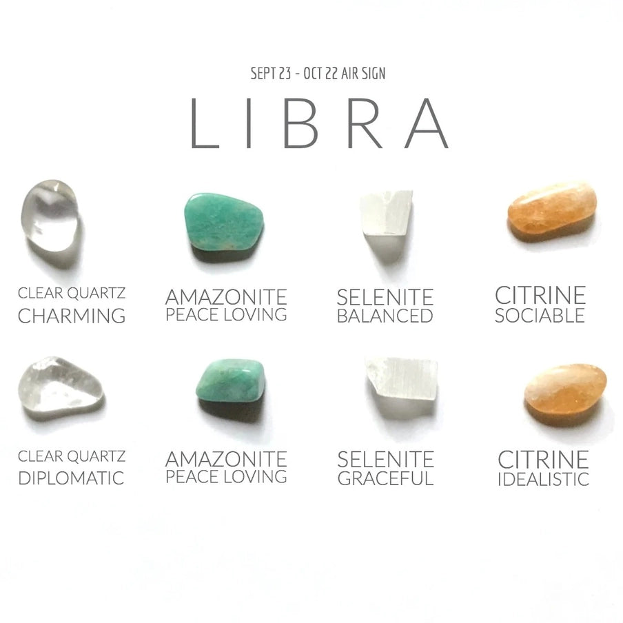 Vægten Stjernetegn krystal kit | Libra krystaller til balance, harmoni & kærlighed