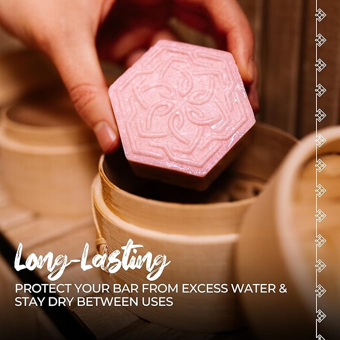 Bæredygtig bambus sæbeholder til shampoo, conditioner & body wash bars