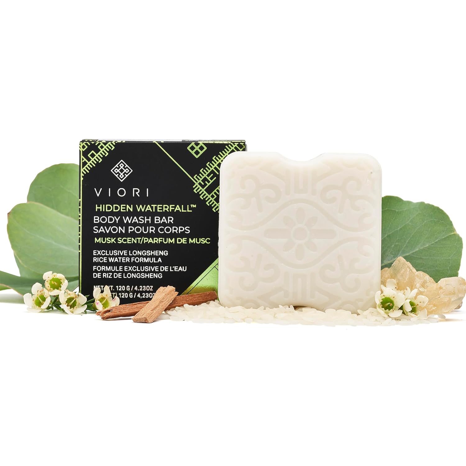 Viori Body Wash Bar – Hidden Waterfall med Rice Water til rens & pleje