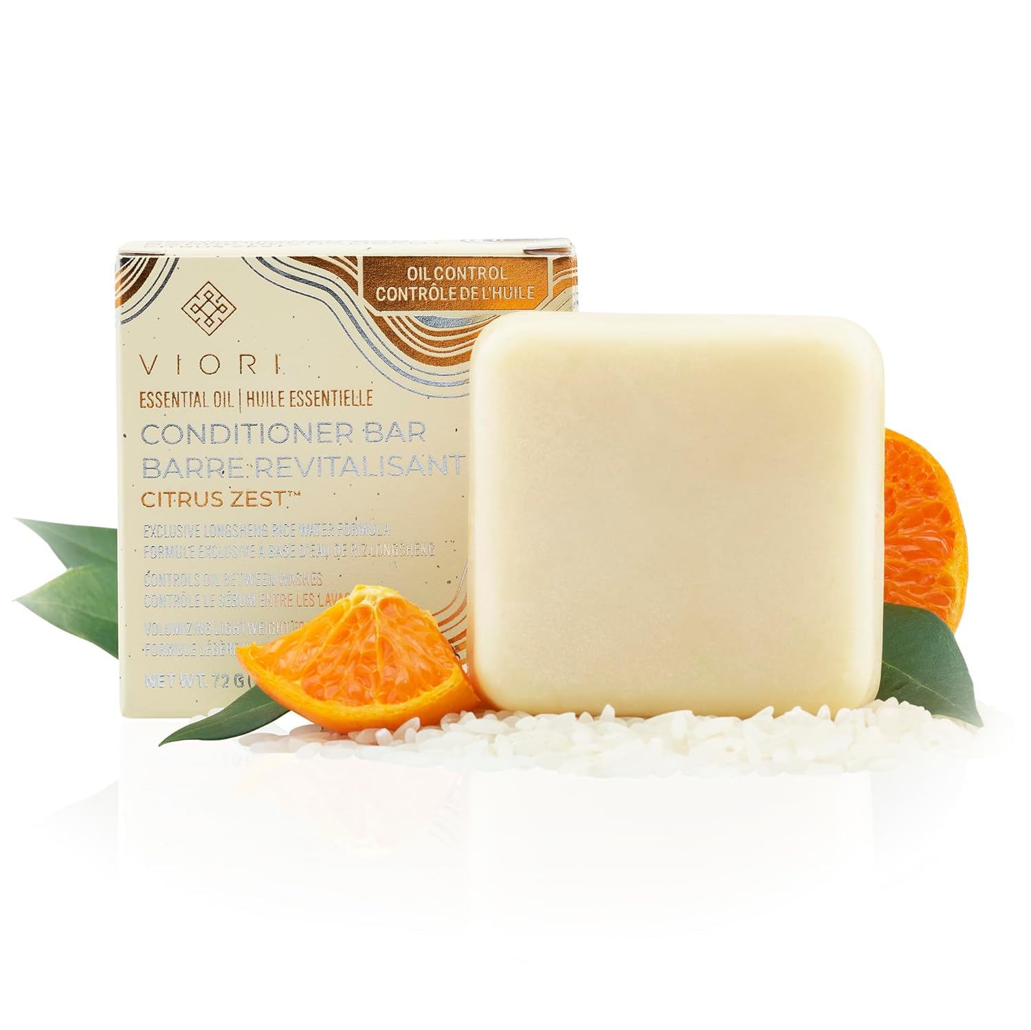 Viori Conditioner Bar – Citrus Zest med Rice Water til fugt & styrke