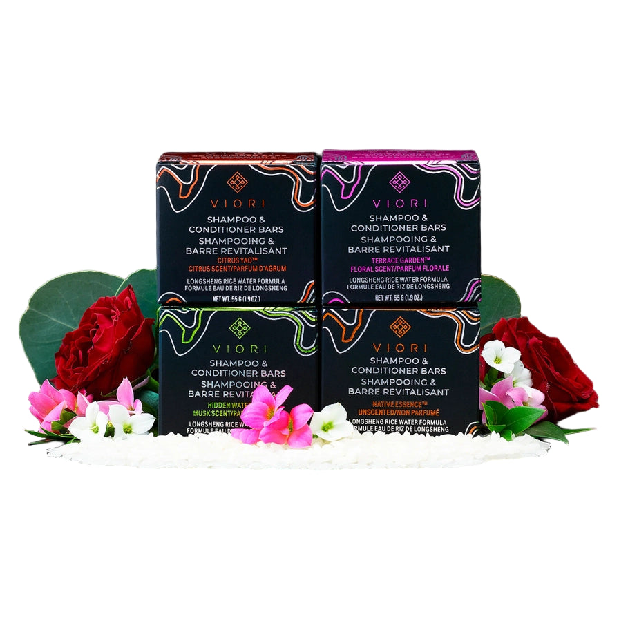 Viori Shampoo & Conditioner Prøvesæt – 4 Rice Water varianter