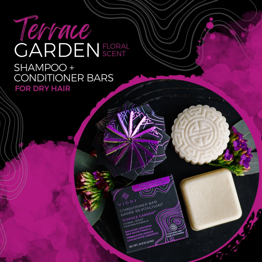 Viori Shampoo Bar – Terrace Garden med Rice Water til volume & styrke