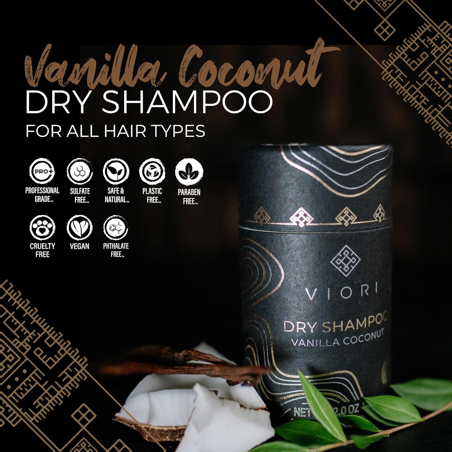 Viori Dry Shampoo – Rice Water til volume i Vanilje & Kokos + Magnolie & Peon