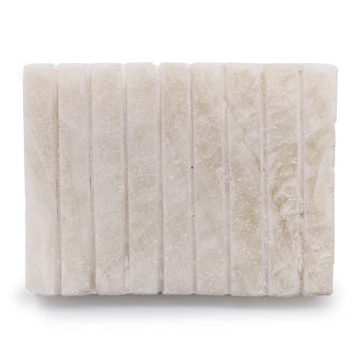 White Onyx sæbeskål med riller - Natursten