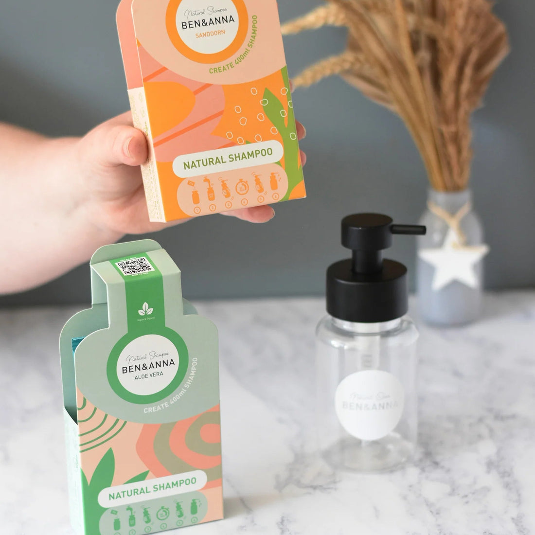 Ben & Anna dispenser til sæbe | Genanvendelig & brudsikker pumpeflaske