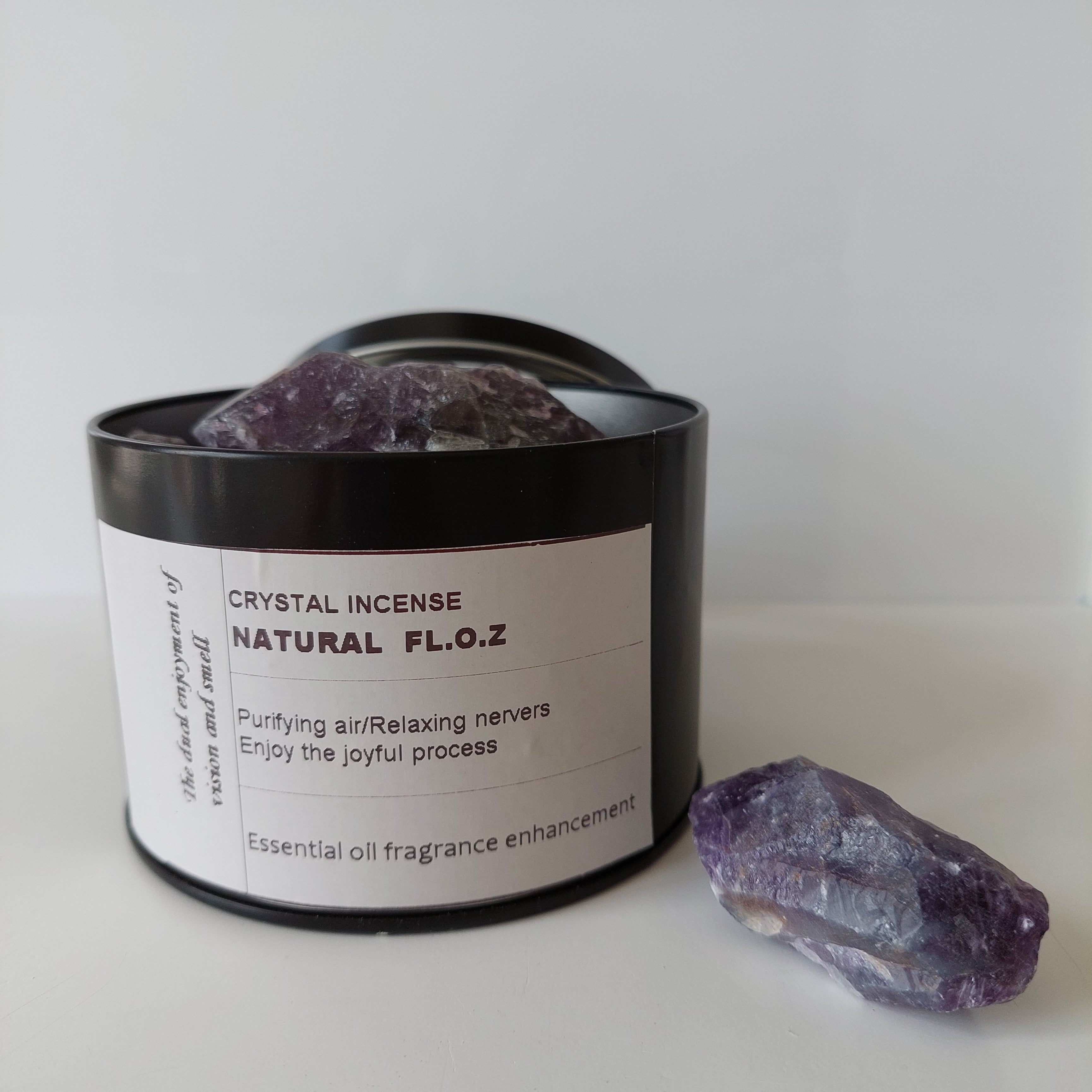 Krystal boks m. Ametyst til æteriske olier & dufte - Aromaterapi