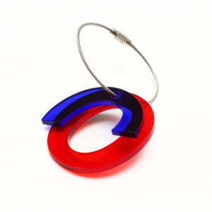 Nøglering & Taske vedhæng m. Bogstav - Recycled Akryl