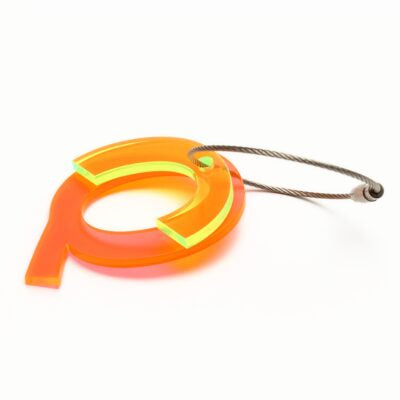 Nøglering & Taske vedhæng m. Bogstav - Recycled Akryl