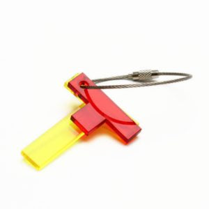 Nøglering & Taske vedhæng m. Bogstav - Recycled Akryl