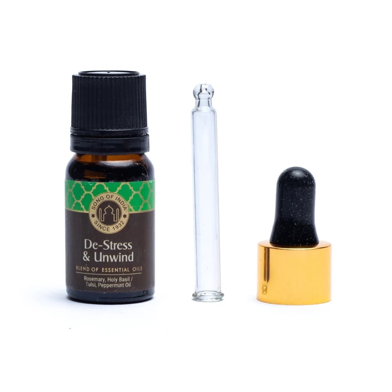 D-Stress & Unwind Æteriske olier, økologiske - Pebermynte, Rosmarin & Basilikum - 10ml
