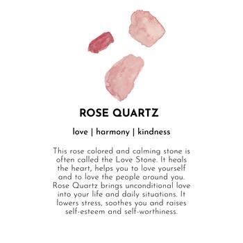Rosenkvarts Krystal - Mini Tromlesten - Pose m. 100g.