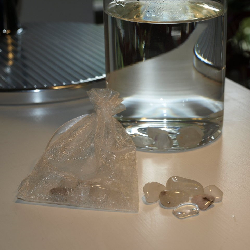 Bjergkrystal - Mini Tromlesten - Pose m. 100g.