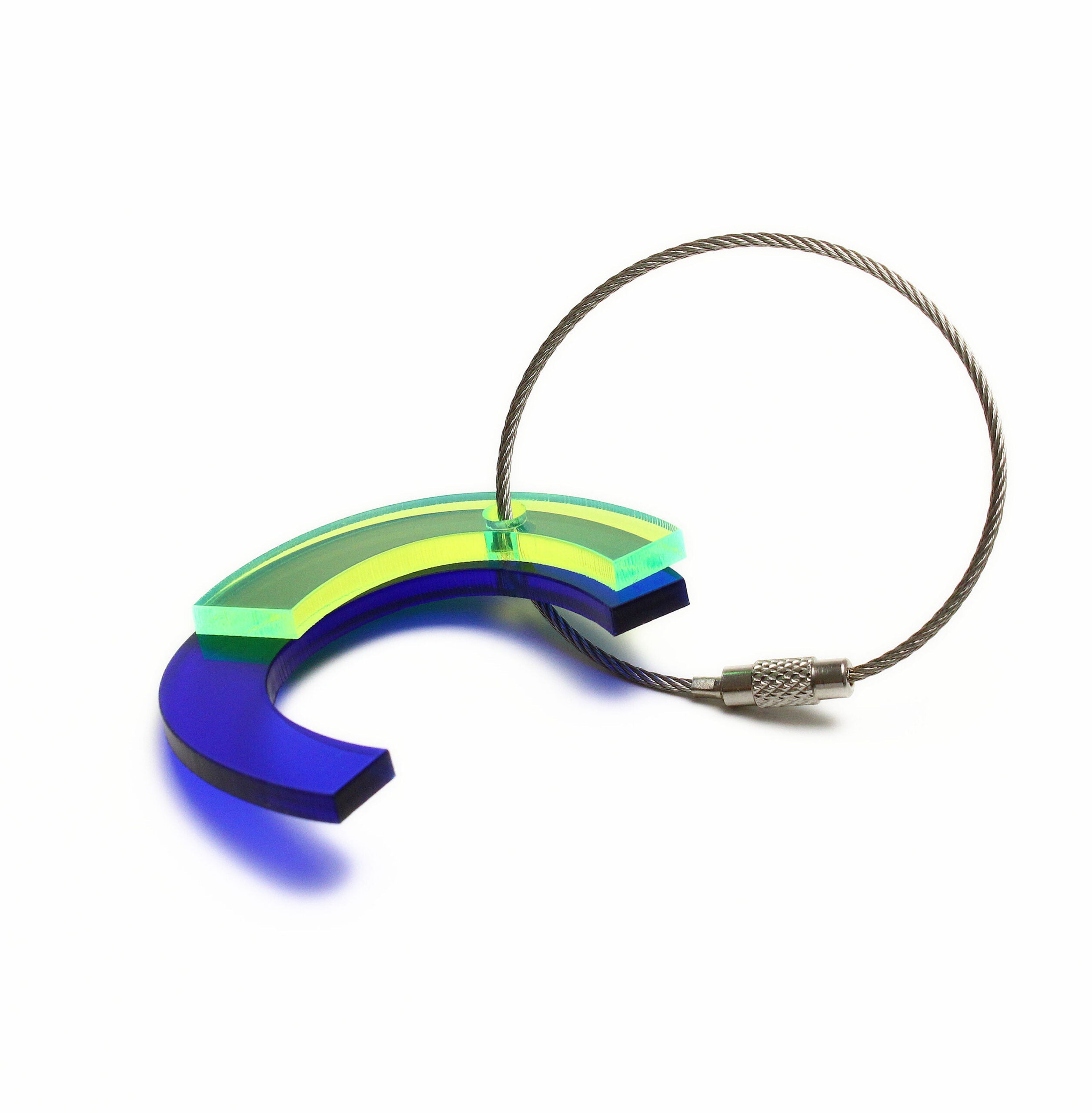 Nøglering & Taske vedhæng m. Bogstav - Recycled Akryl