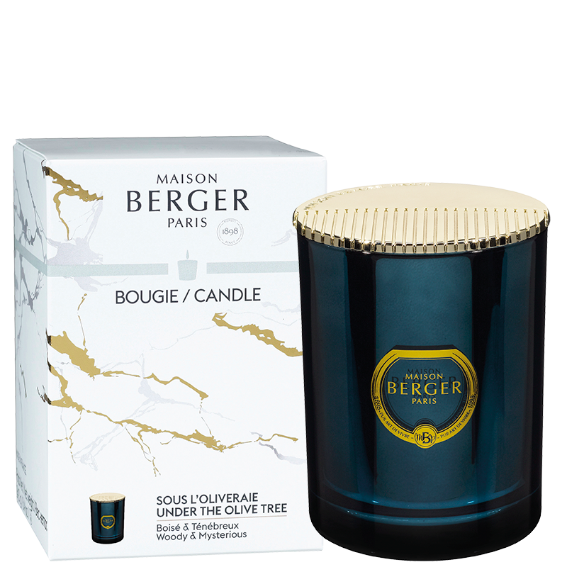 Under the Olive Tree - Duftlys, Alpha 240g - Krydret duft - Maison Berger