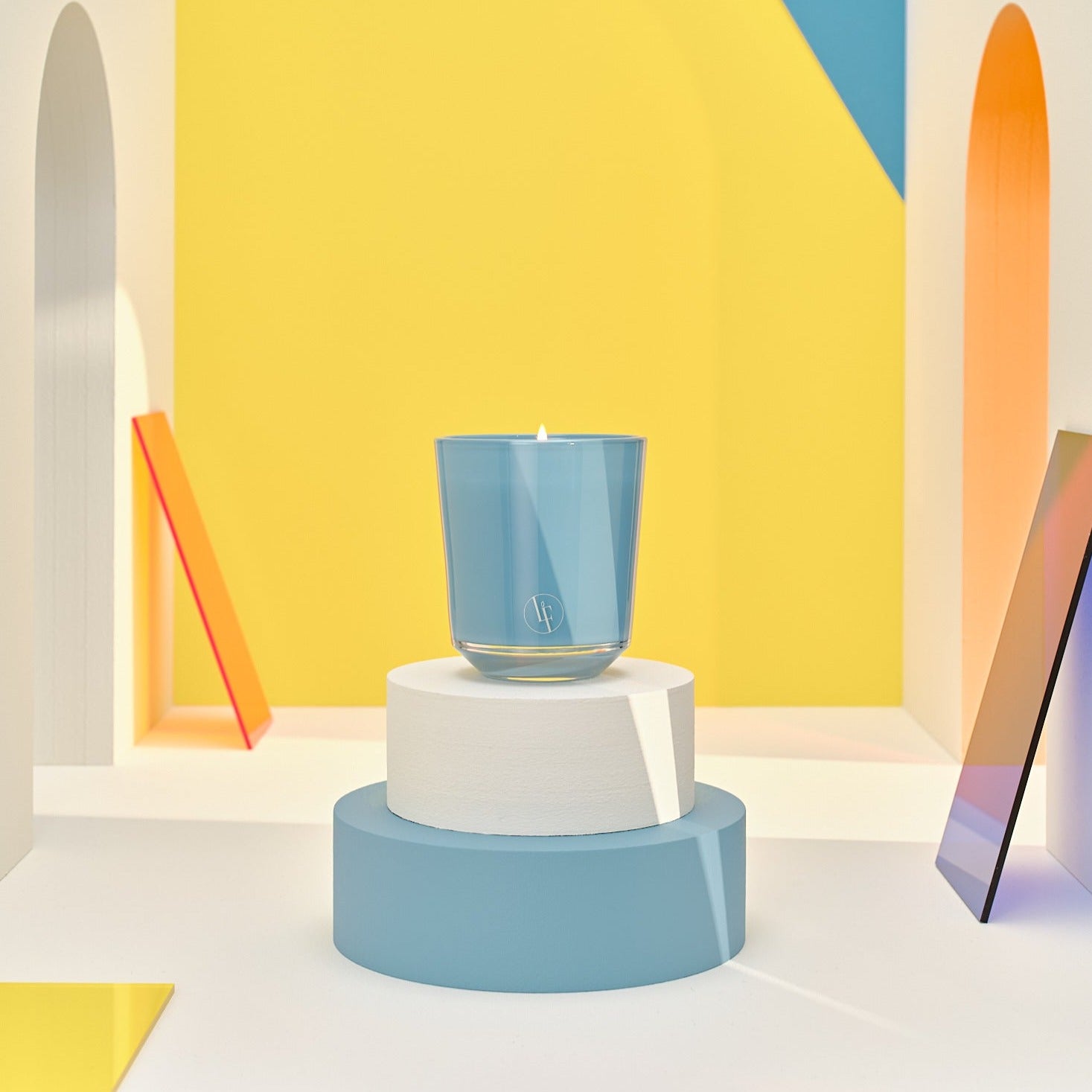 Blue Monoi - Duftlys, Colorama Pop tones 200g - Bougies la Francaise