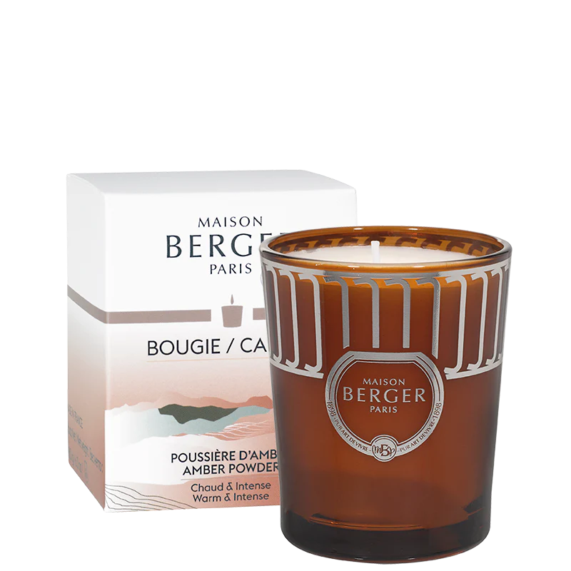 Amber Powder Duftlys - Land 180g - Krydret duft - Maison Berger