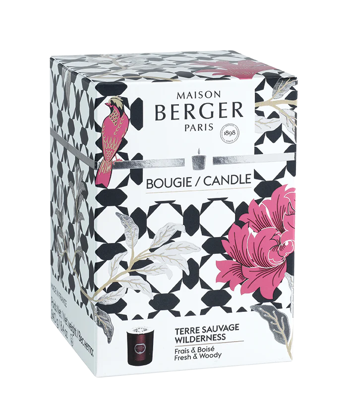 Wilderness - Duftlys, Prisme 180g - Krydret duft - Maison Berger