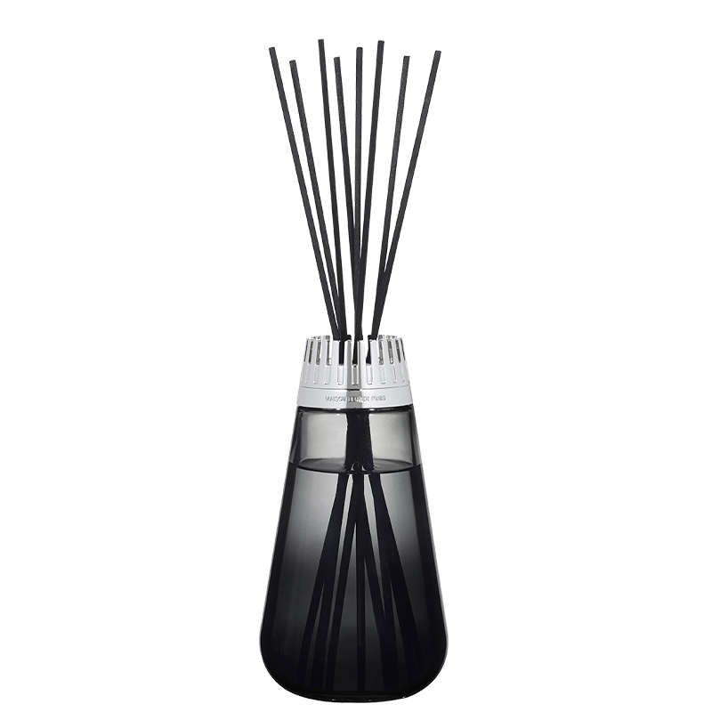 Sweet Fig Duftpinde - Amphora Flakon, Black & 200ml. Duft Refill - Frugt duft - Maison Berger
