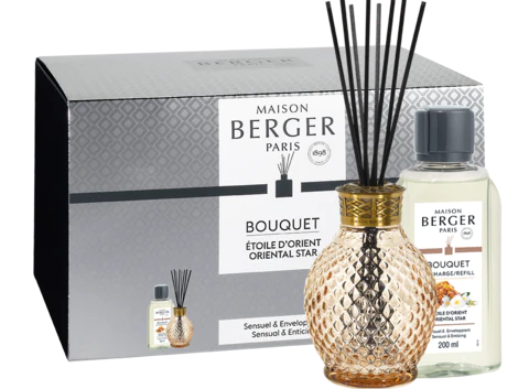 Oriental Star Duftpinde - L´Originelle Flakon & 200ml Duft Refill - Krydret duft - Maison Berger