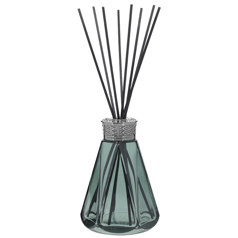 Orange Cinnamon Duftpinde - Pyramide Flakon, Vintage Green & 200 ml. Duft Refill - Sød duft - Maison Berger