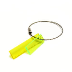 Nøglering & Taske vedhæng m. Bogstav - Recycled Akryl