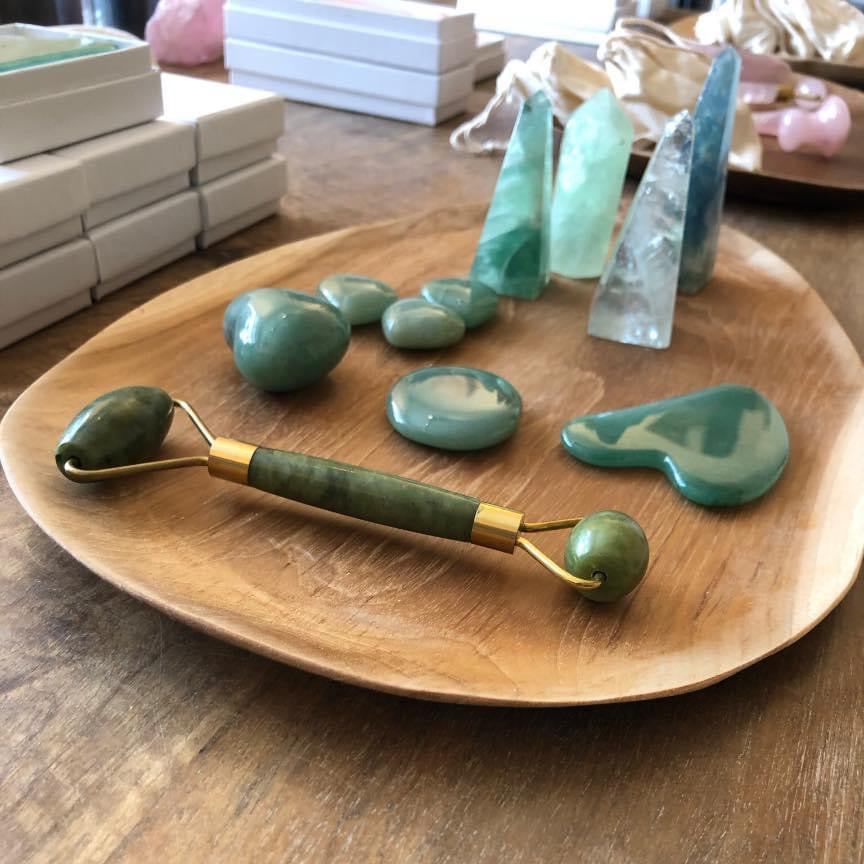 Gua Sha Krystal - Hjerteformet Aventurin