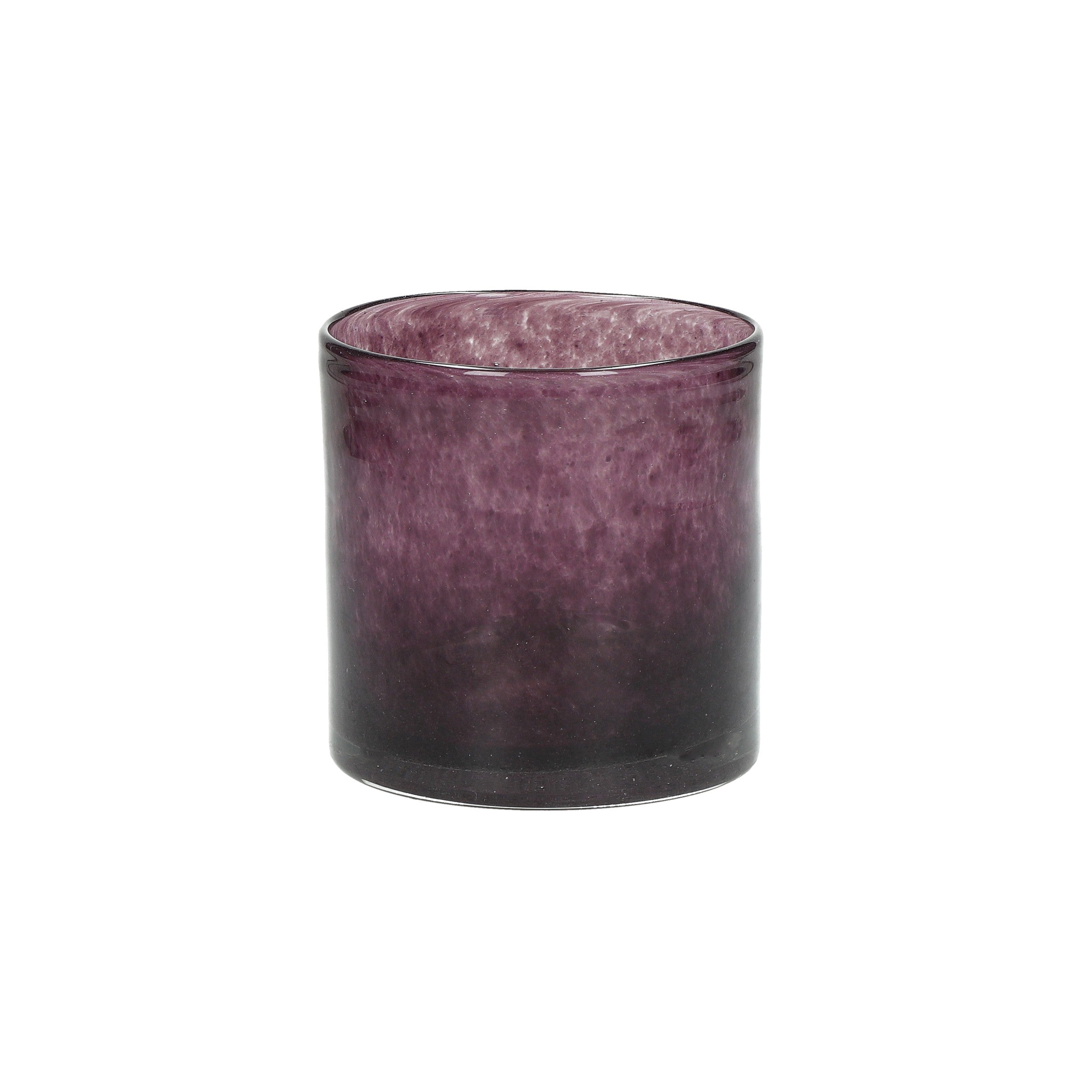 Hyacintglas & Fyrfadsstage - Recycled Glas - Aubergine