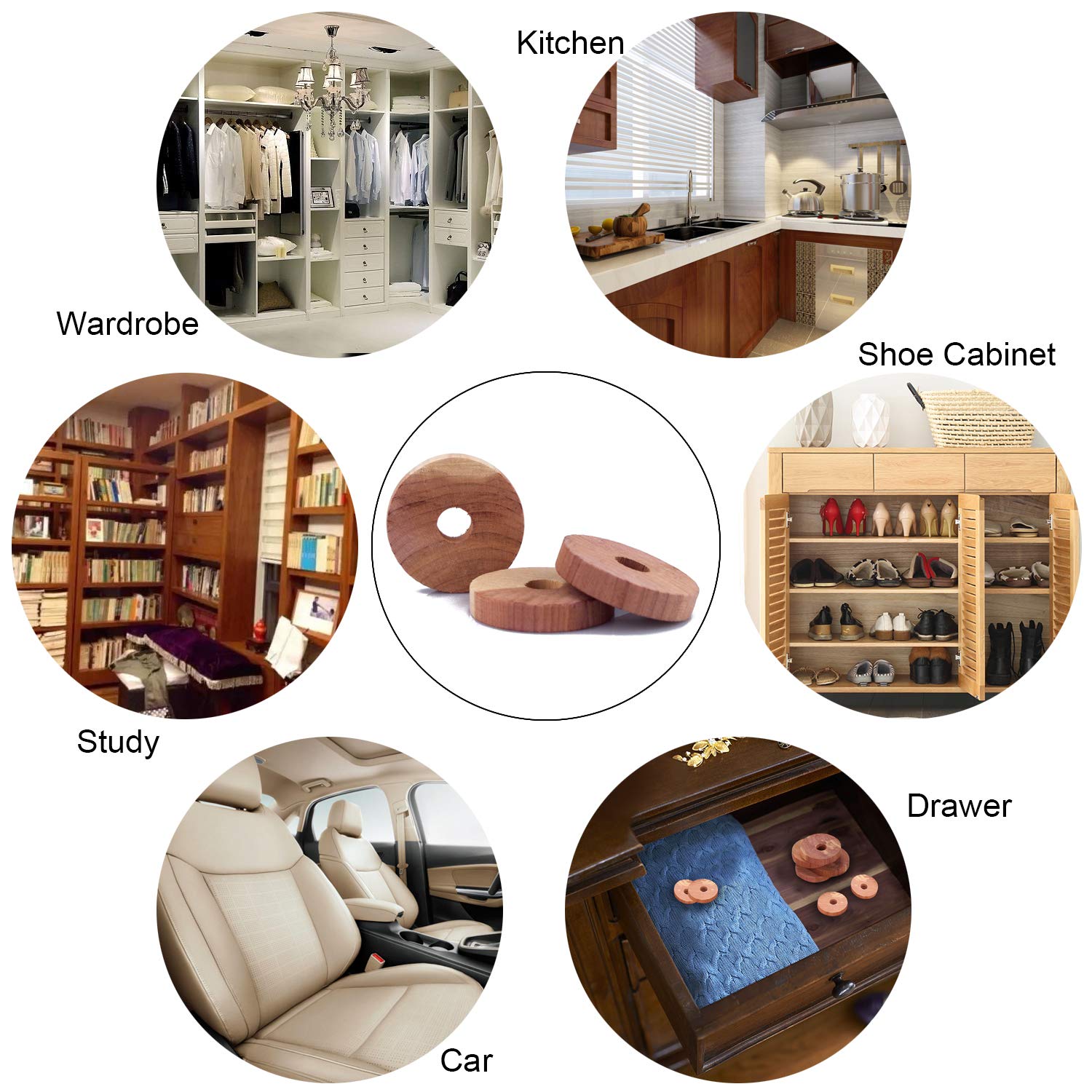 Cedertræ Kugler mod møl - 15 stk til skabe & skuffer - Iris Hantverk