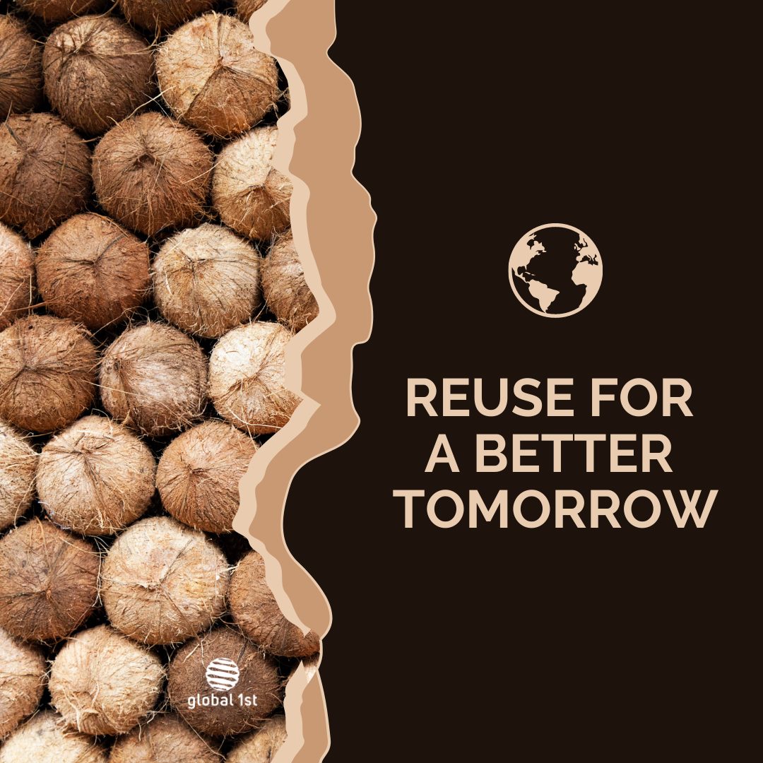 Sea Spray duftlys i recycled kokosskål | Frisk havbris & bæredygtig stemning