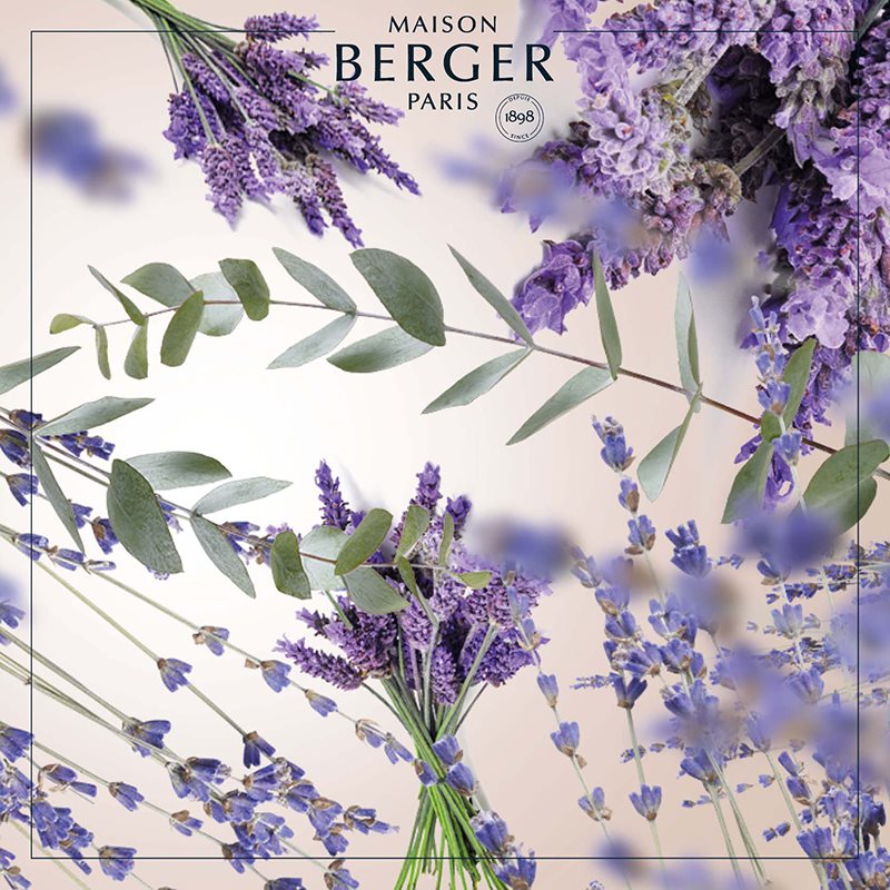 Bring den friske og beroligende duft af Provence`s lavendel marker ind i dit hjem med Lavender Fields - en herlig duft af lavendel, eukalyptus og pære.