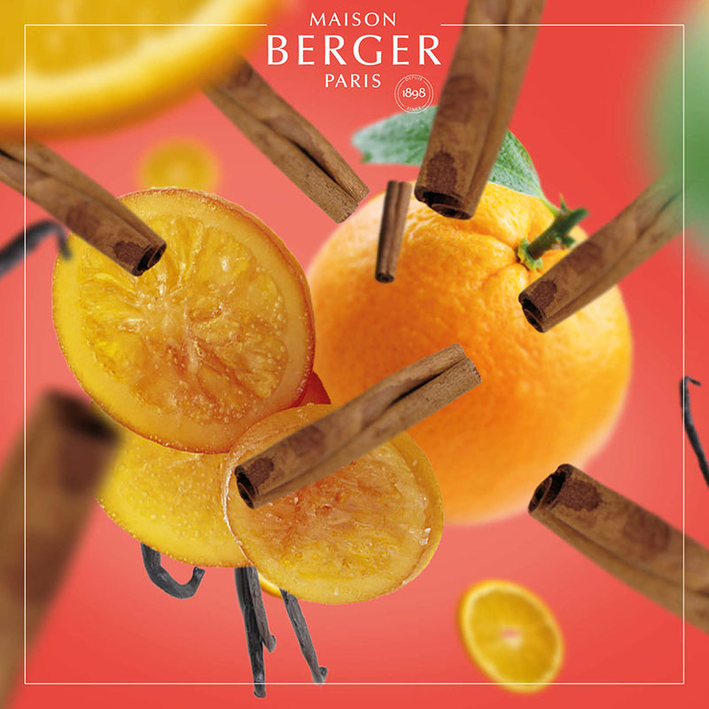 Orange Cinnamon fra Maison Berger er en tidløs klassiker, der forener frisk og varme i en uimodståelig duft.