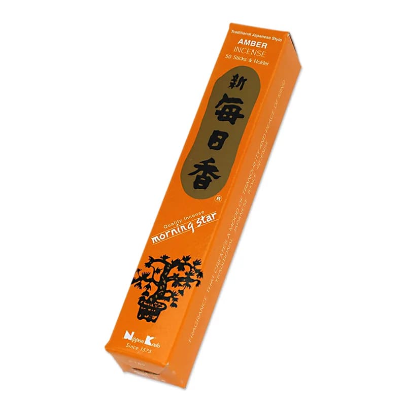 Morning Star Røgelse m. Amber - 50 stk. Japanske røgelsespinde