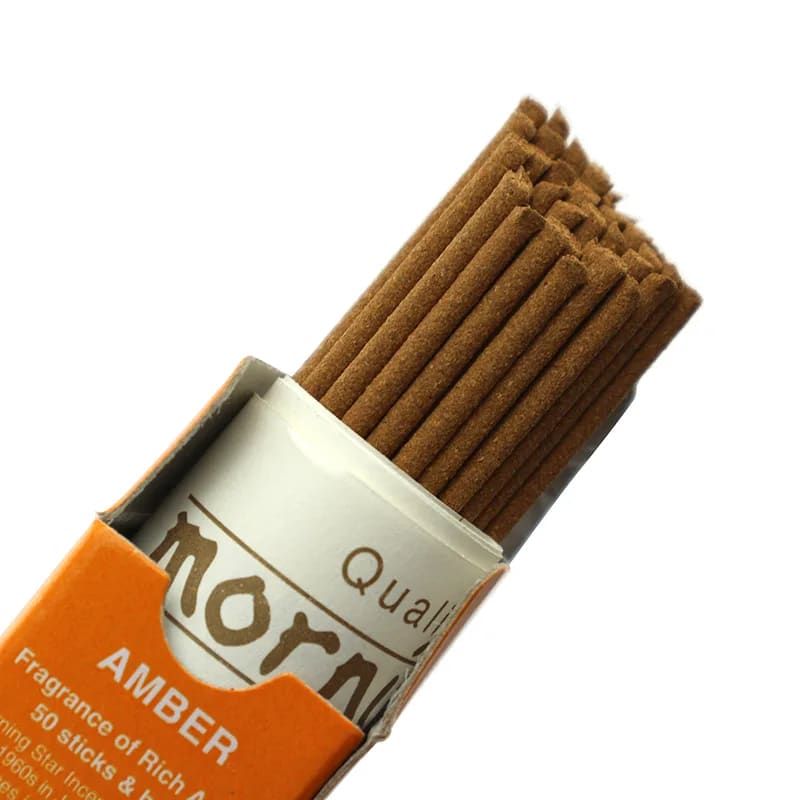 Morning Star Røgelse m. Amber - 50 stk. Japanske røgelsespinde