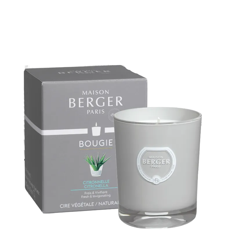Maison Berger Paris Citronella Duftlys – frisk, aromatisk og funktionelt lys, der holder myg væk og skaber hyggelige, velduftende sommeraftener