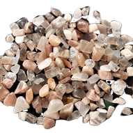 Månesten Krystal - Mini Tromlesten - Pose m. 100g.