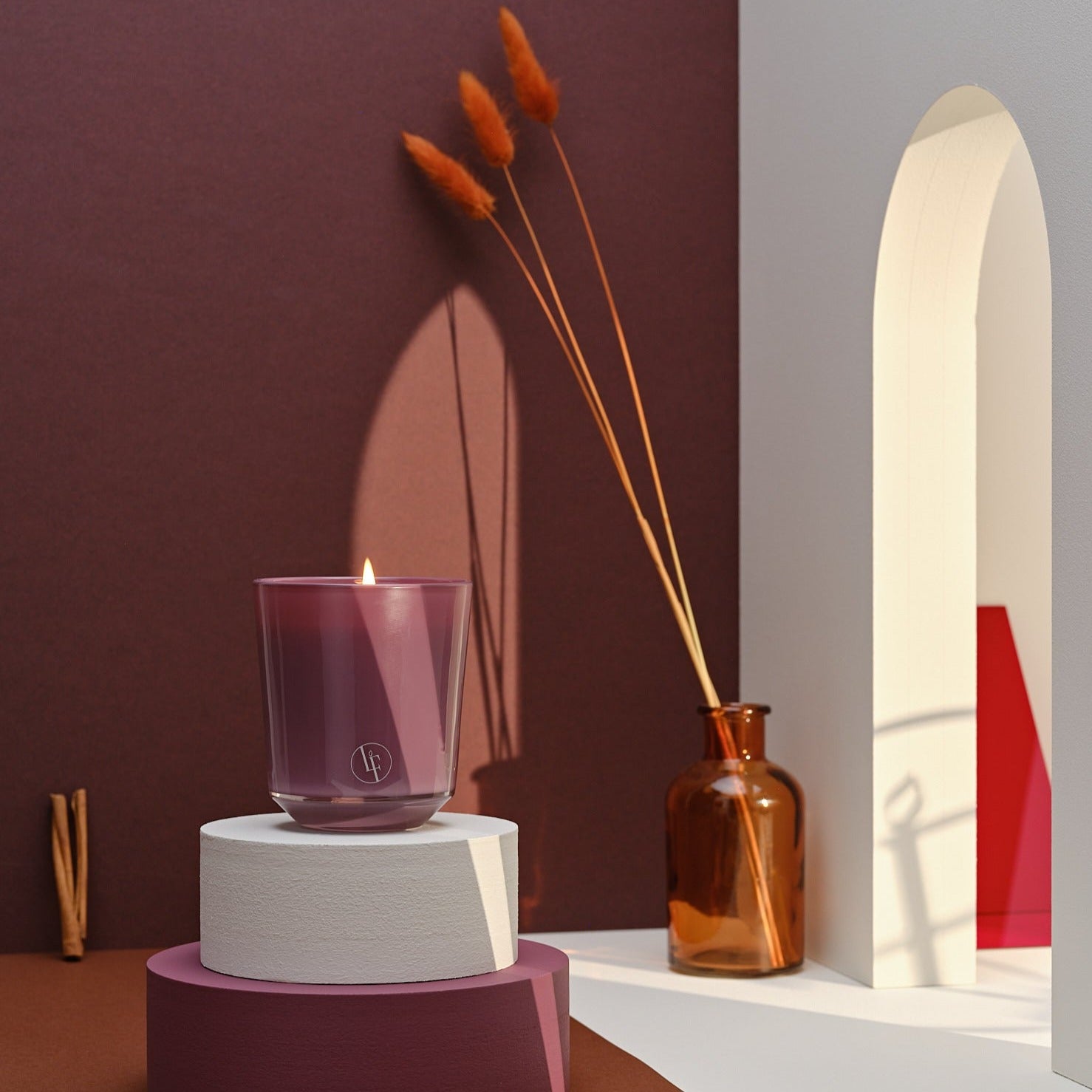 Purple Fig - Duftlys, Colorama Warm tones 200g - Bougies la Francaise