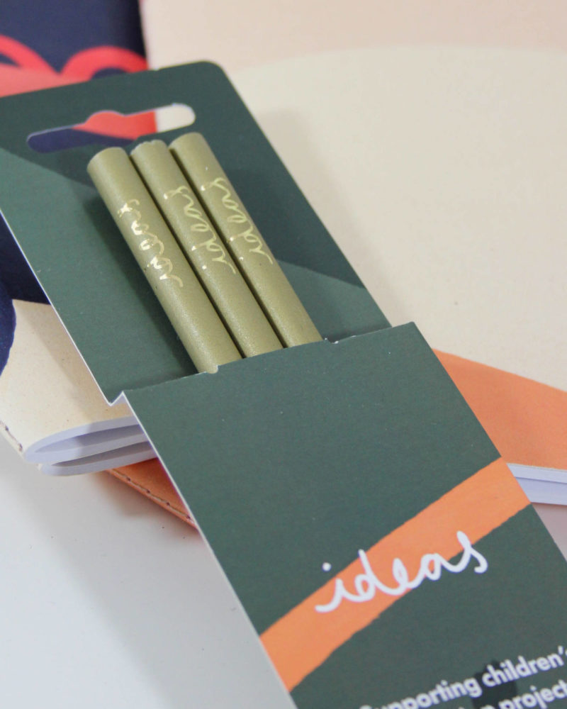 Blyanter af Recycled CD covers, pakke m. 3 stk - Gold Green Ideas