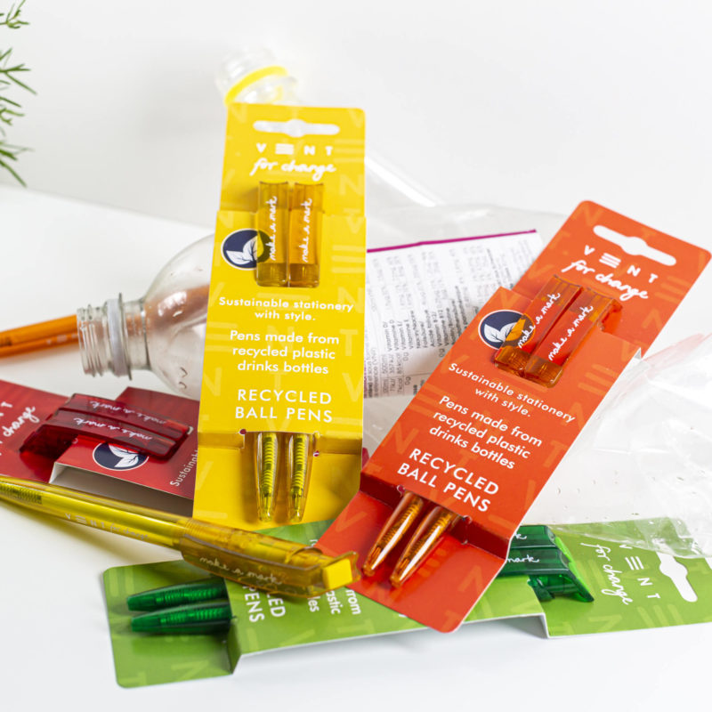 Vent for Change - Kuglepen, recycled - Rød - Pakke m. 2 stk.