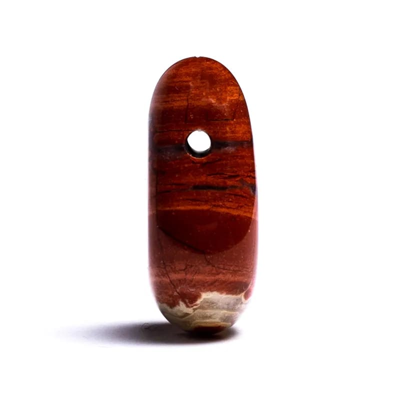 Vedhæng, Dråbe formet - Red Jasper Krystal