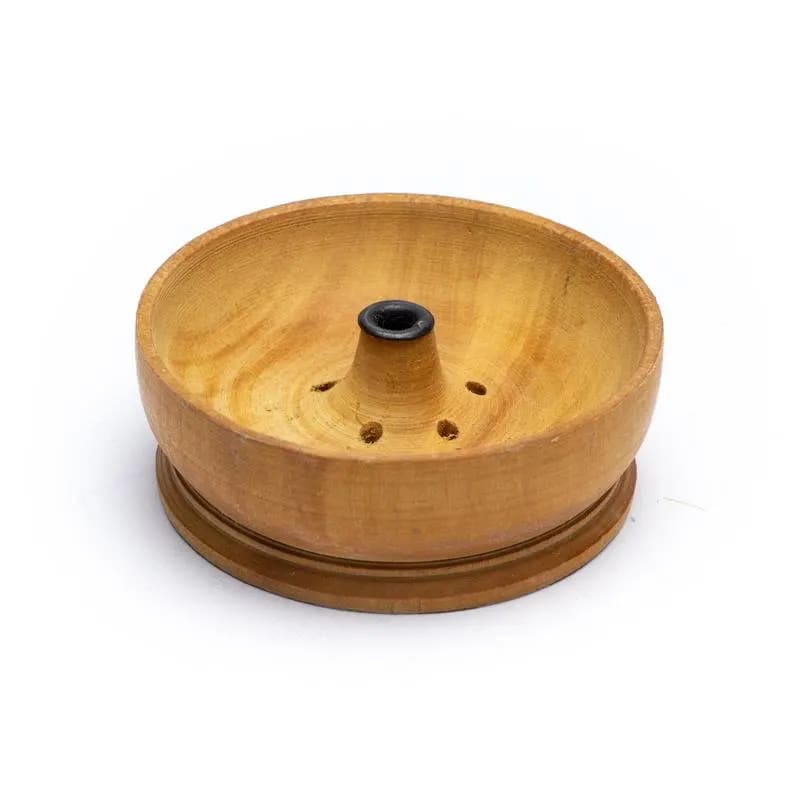 Røgelsesholder, natur træ skål