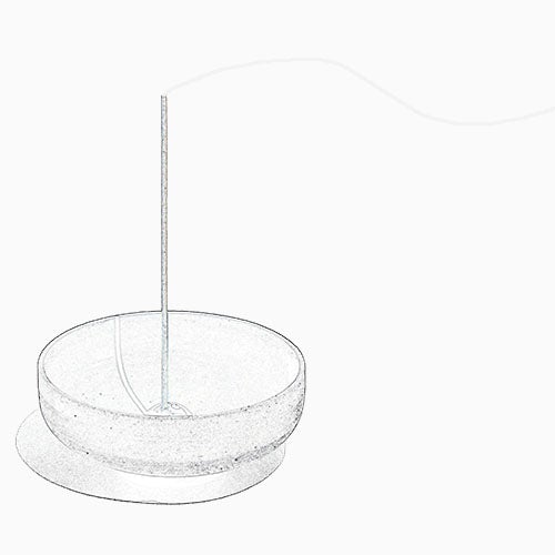 Røgelsesholder, børstet messing & Stentøjsskål - UME Collection