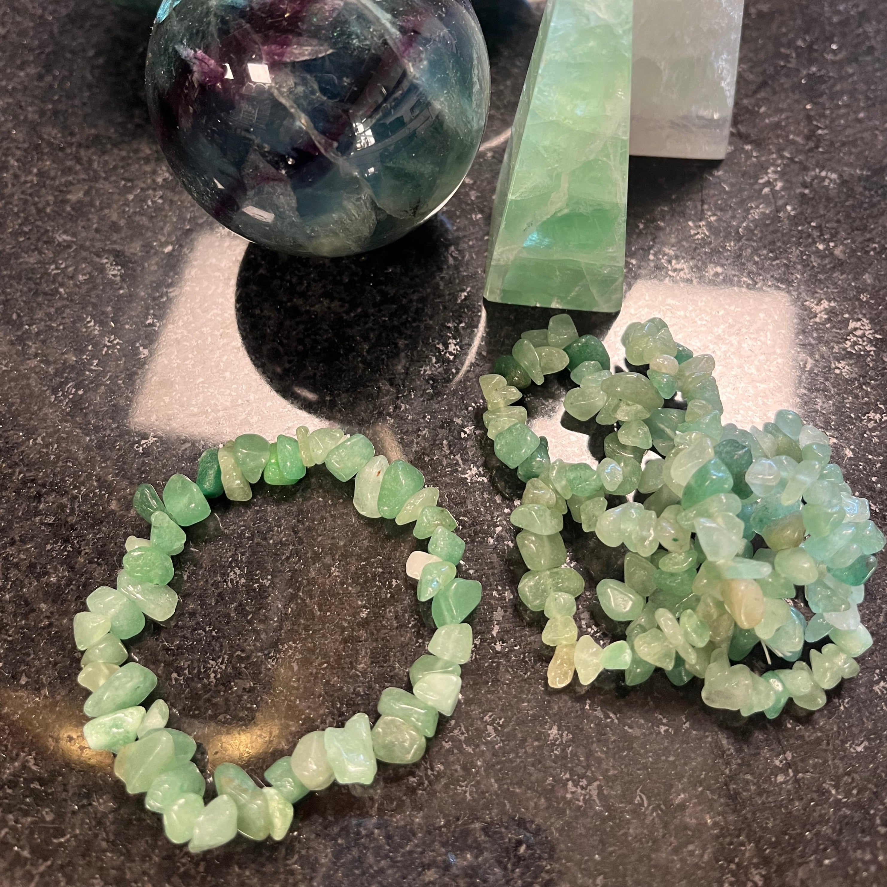 Aventurin Armbånd - Chips Krystaller