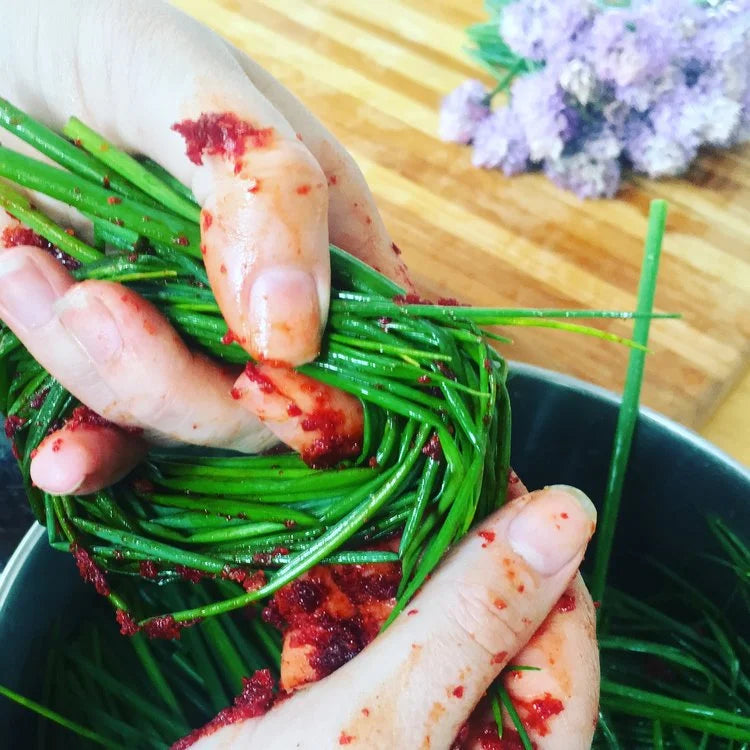 Opskrift: Kimchi med purløgs & purløgsblomster